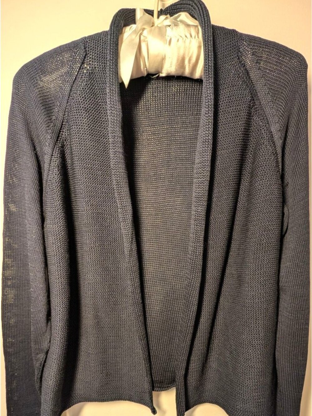 Peruvian Connection 100% Pima Cotton Cropped Knitted Cardigan, Gray, Large